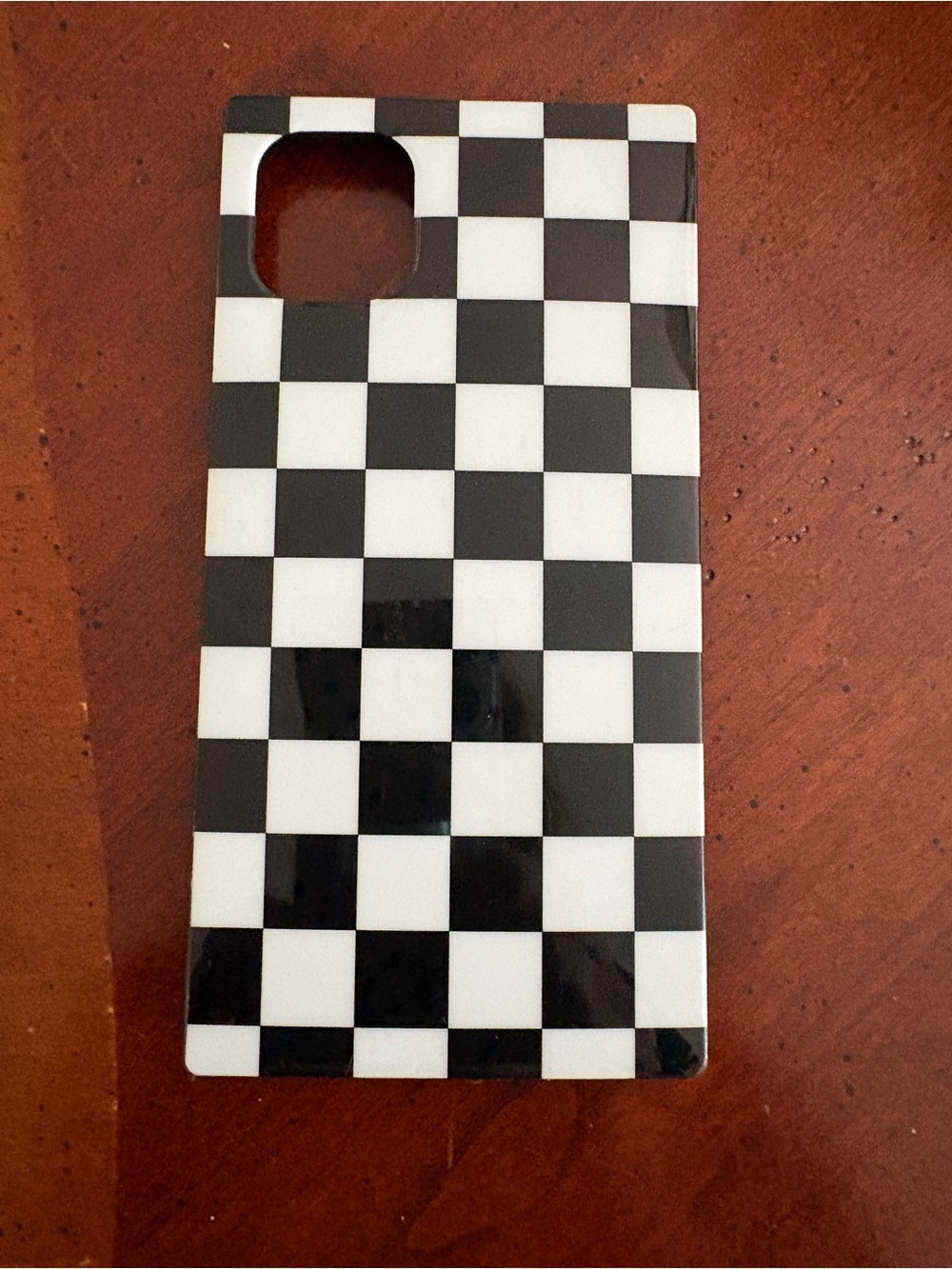 Flaunt square Checkerboard Black & White Phone Case -Fits iPhone 11